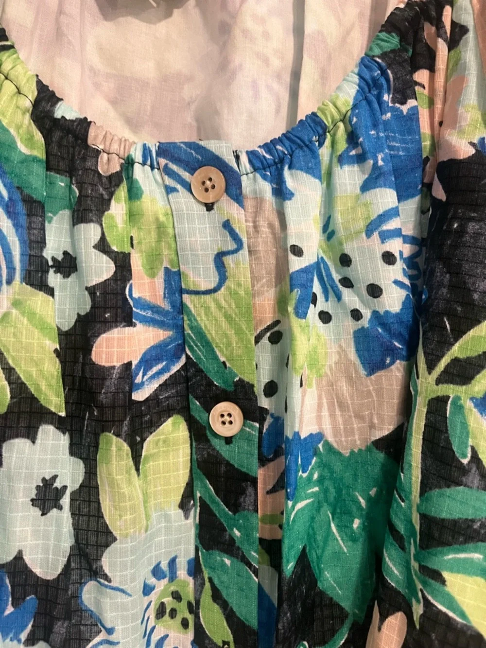 kate spade Black Floral Maxi Dress with Blue & Green Blooms - Picture 9 of 10